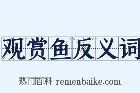 观赏鱼反义词是什么意思的图片